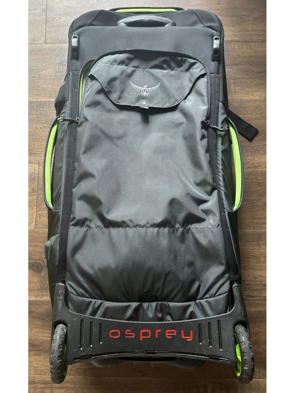 Osprey Shuttle 36" 130L Rolling Wheeled Duffel Luggage Suitcase Black Green Grey